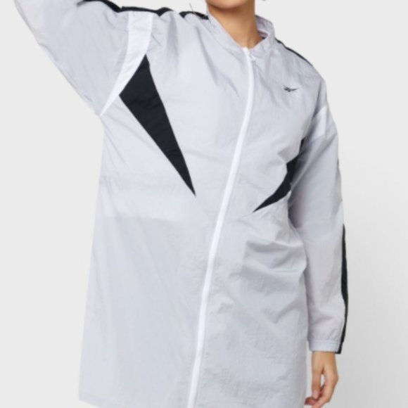 New Reebok Woven Long Sleeve Stirling Grey Bomber Collar 3/4 Length Jacket US XL - Picture 3 of 15